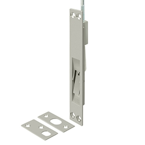 Deltana 12" Extension Flush Bolt, Solid Brass, Satin Nickel