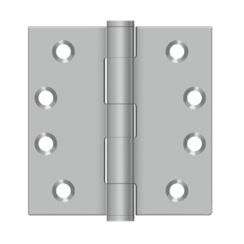 Deltana 4" X 4" Square Corner Hinge, Satin Stainless Steel (Pair)