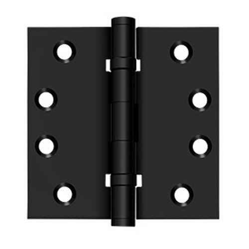 Deltana 4" X 4" Square Corner Hinge Residential Solid Brass, .129 Thickness, Matte Black Deltana 4" X 4" Square Corner Hinge Residential Solid Brass, .129 Thickness, Matte Black