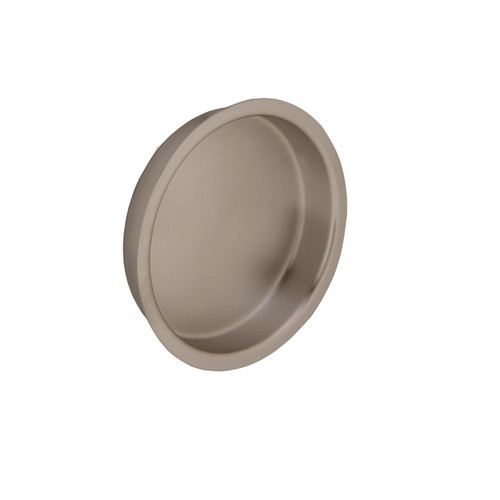 Ives Flush Pull-Large Circle Round, 2-1/8" Inside Cup Diameter, 2-7/16" Overall Diameter, 7/16" Depth, Wrought Brass, /B15, Satin Nickel