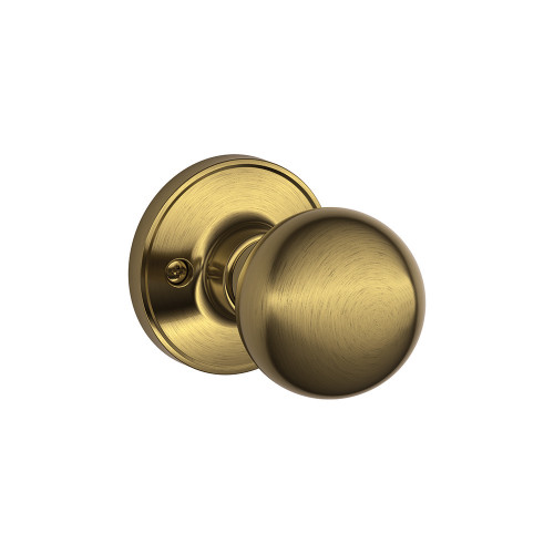 Schlage Residential J170 Corona Dummy Knob Lock Function, Antique, Satin Brass Blackened