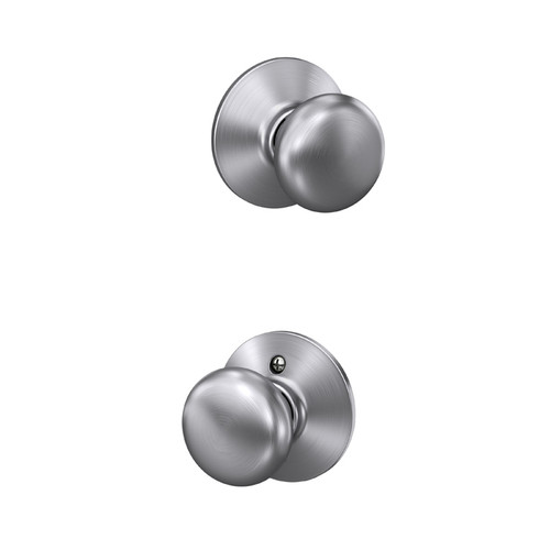 Schlage Residential F10 Plymouth Passage Knob Lock In Vis Pack Function, Aged Bronze