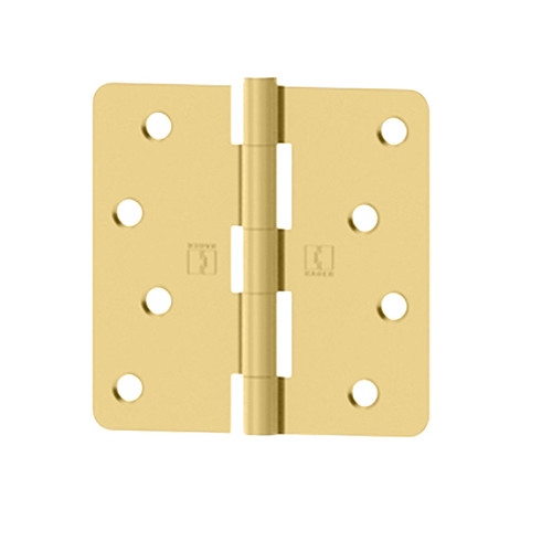 Hager Full Mortise Residential Hinge Nrp 5/8" Radius Corner Plain Bearing Steel Non-Removable Pin 4" X 4", Satin Brass Blackened Hager Full Mortise Residential Hinge Nrp 5/8" Radius Corner Plain Bearing Steel Non-Removable Pin 4" X 4", Satin Brass Blackened