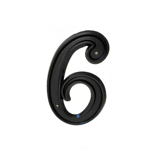 Philadelphia Hardware Group Phn-06 Plastic 6" House Number-6, Black
