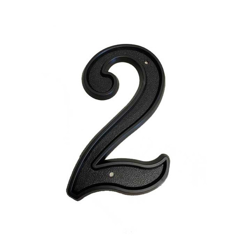Philadelphia Hardware Group Phn-06 Plastic 6" House Number-2, Black