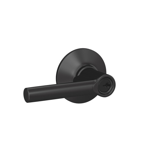 Schlage Residential F51A Broadway Keyed Entry Lever Lock In Vis Pack Function, Matte Black