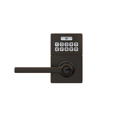 Schlage Residential Jfe109 Keypad Lever With Gatlin Trim And Solstice Lever Z-Wave Connected Set, Style, Aged Bronze