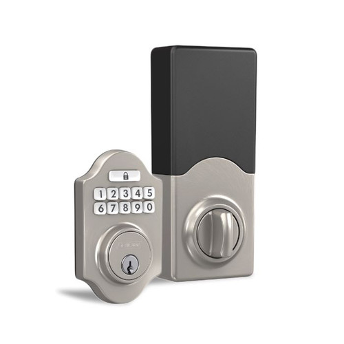 Schlage Residential Jbe109 Billows Electronic Keypad Deadbolt Z-Wave Connected, Trim, Satin Nickel