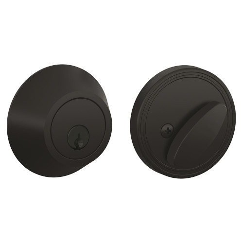 Schlage Residential JD60 Deadbolt, Single Cylinder, Schlage C Keyway, Adjustable 2-3/8" or 2-3/4" Backset, Matte Black