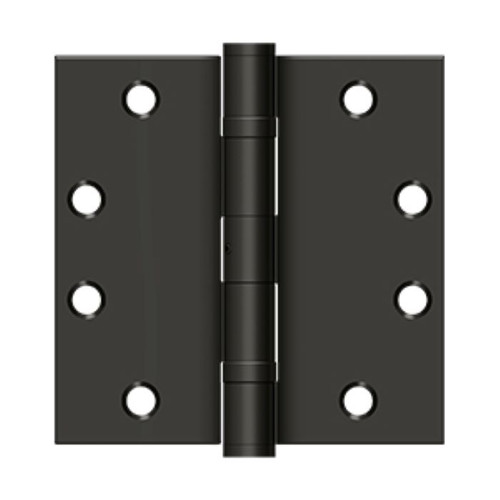 Deltana 4-1/2" X 4-1/2" Square Corner Hinge W/ Ball Bearings And Nrp Residential Steel, .13 Thickness, Bearing, Oil Rubbed Dark Bronze Deltana 4-1/2" X 4-1/2" Square Corner Hinge W/ Ball Bearings And Nrp Residential Steel, .13 Thickness, Bearing, Oil Rubbed Dark Bronze