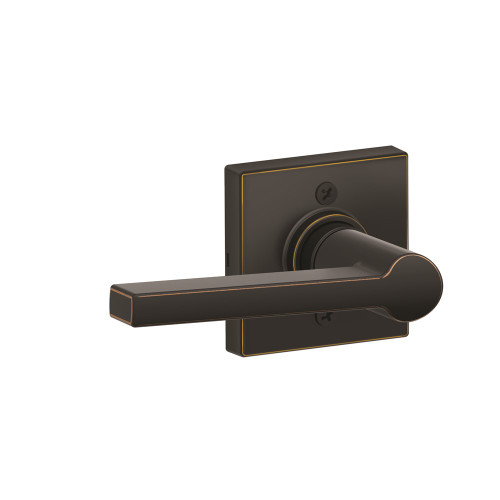 Schlage Residential J170 Solstice Dummy Lever Lock With Collins Trim Function, Decorative, Aged Bronze