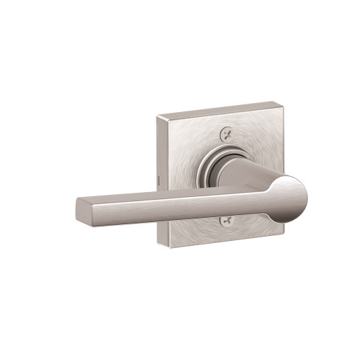 Schlage Residential J170 Solstice Dummy Lever Lock With Collins Trim Function, Decorative, Satin Chrome