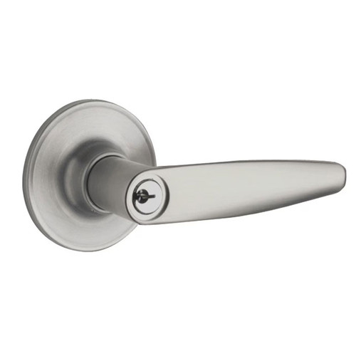 Schlage Residential J54 Builders Basics Keyed Entry Lever Lock Function, Satin Stainless Steel
