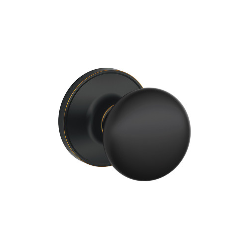 Schlage Residential J10 Stratus Passage Knob Lock In Vis Pack Function, Aged Bronze