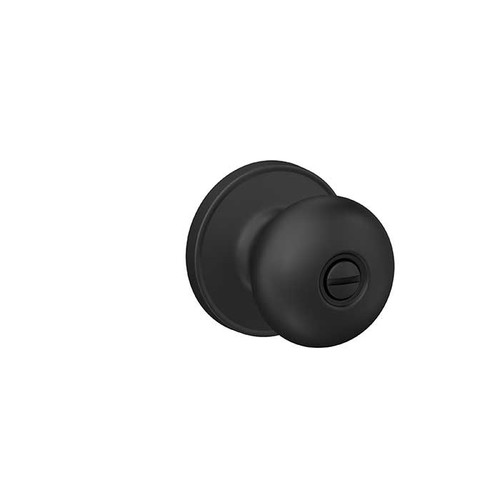 Schlage Residential J40 Stratus Privacy Knob Lock Function, Matte Black