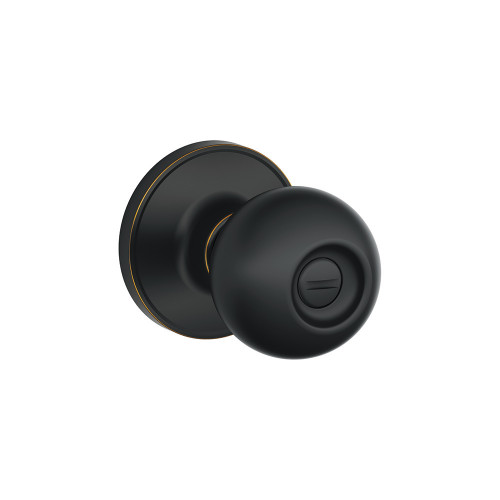 Schlage Residential J40 Corona Privacy Knob Lock Function, Aged Bronze