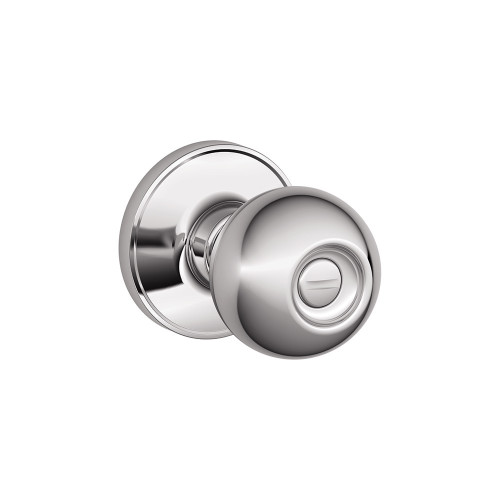 Schlage Residential J40 Corona Privacy Knob Lock Function, Bright Polished Chrome