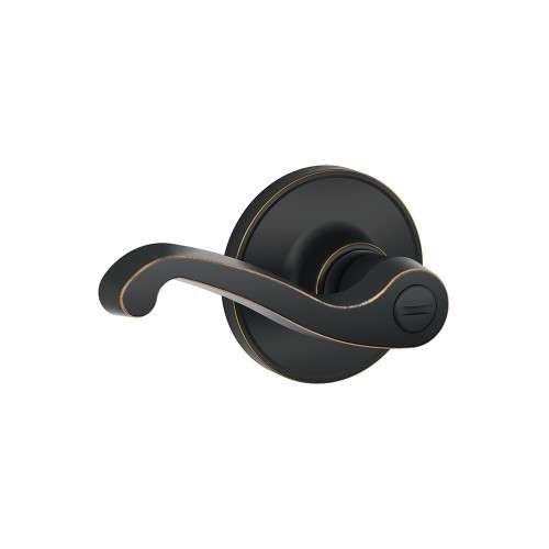 Schlage Residential J40 Lasalle Privacy Lever Lock Function, Aged Bronze