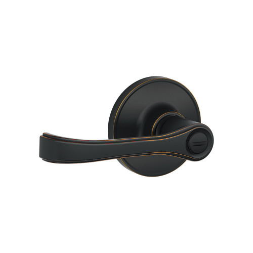 Schlage Residential J40 Torino Privacy Lever Lock Function, Aged Bronze