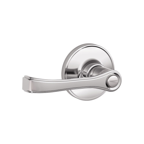 Schlage Residential J40 Torino Privacy Lever Lock Function, Bright Polished Chrome