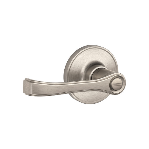 Schlage Residential J40 Torino Privacy Lever Lock In Vis Pack *Factory Discontued, Limited To Stock On Hand* Function, Satin Nickel
