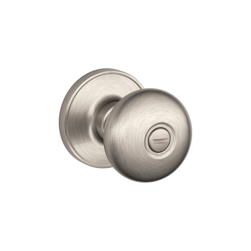 Schlage Residential J40 Stratus Privacy Knob Lock In Vis Pack Function, Satin Nickel