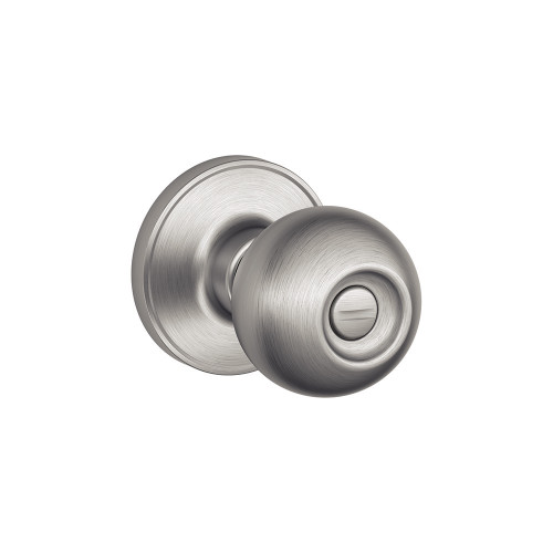 Schlage Residential J40 Corona Privacy Knob Lock In Vis Pack Function, Satin Stainless Steel