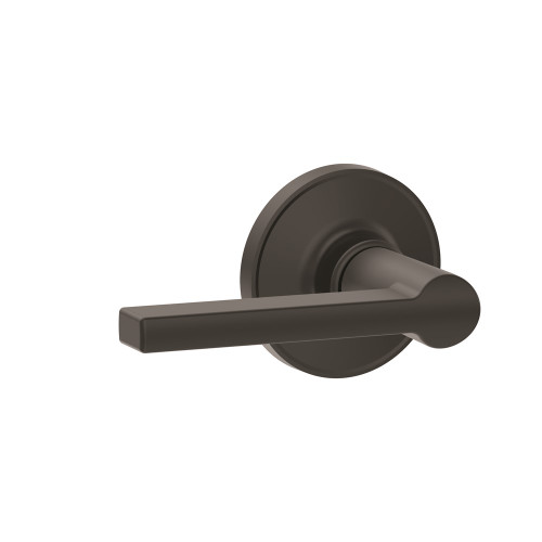 Schlage Residential J10 Solstice Passage Lever Lock Function, Matte Black