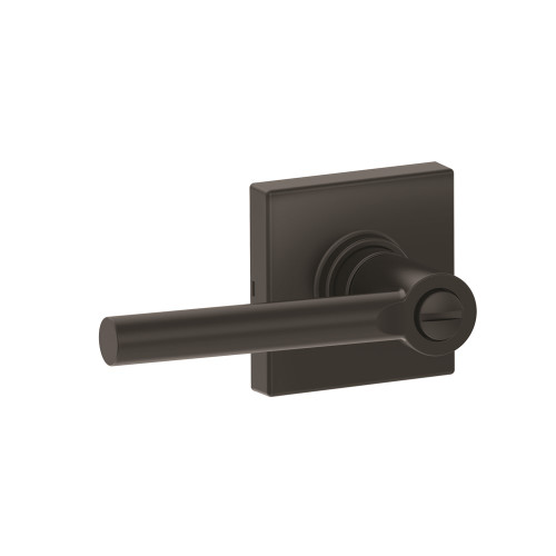 Schlage Residential J40 Broadway Privacy Lever Lock With Collins Trim Function, Decorative, Matte Black