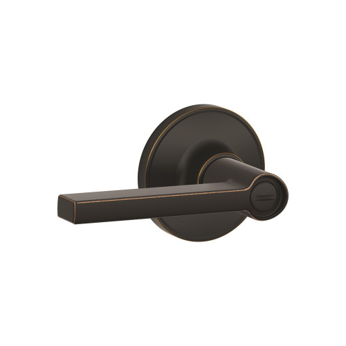 Schlage Residential J40 Solstice Privacy Lever Lock With Collins Trim Function, Decorative, Aged Bronze