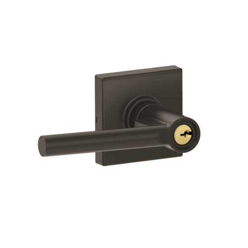Schlage Residential J54 Broadway Keyed Entry Lever Lock With Collins Trim Function, Decorative, Matte Black