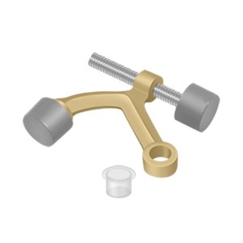 Deltana Hinge Pin Door Stop, Mounted, Solid, Satin Brass