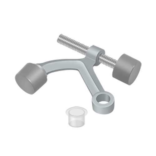 Deltana Hinge Pin Door Stop, Mounted, Solid Brass, Satin Chrome