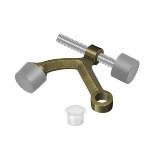 Deltana Hinge Pin Door Stop, Mounted, Solid, Antique, Satin Brass Blackened Deltana Hinge Pin Door Stop, Mounted, Solid, Antique, Satin Brass Blackened