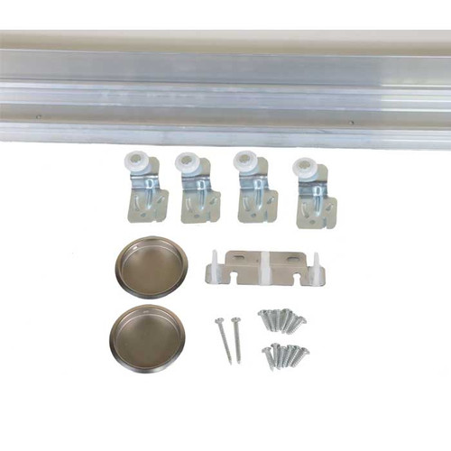 Orca Hardware By1300Af Track Kit 48" Aluminum For Single Roller By-Pass Door With Small Fascia