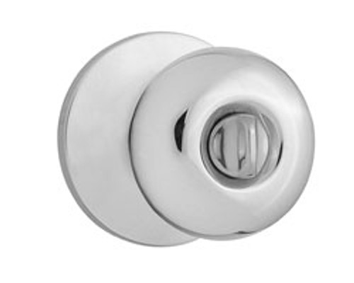 Safe Lock SK3000 Athens Privacy Knob, Round Rose, Round Corner Adjustable Latch, Round Corner Strike, Satin Nickel