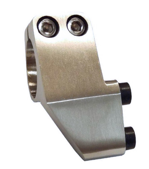 Orca Hardware Stop For Round Track Top Mount Hanger, Left, Steel, Satin Stainless