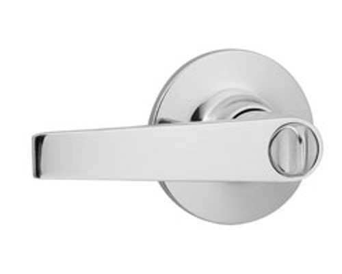 Safe Lock SL3000 Winston Privacy Lever, Round Rose, Round Face Adjustable Latch, Round Corner Strike, Satin Nickel
