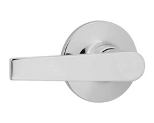 Safe Lock SL1000 Winston Passage Lever, Round Rose, Round Corner Adjustable Latch, Round Corner Strike, Satin Chrome