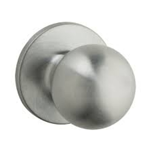Safe Lock SK1000 Regina Passage Knob, Round Rose, Round Corner Adjustable Latch, Round Corner Strike, Satin Chrome