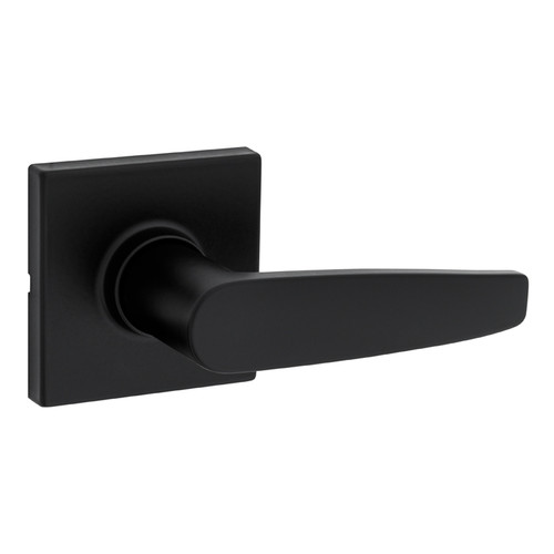 Safe Lock SL1000 Winston Passage Lever, Square Rose, Round Corner Adjustable Latch, Round Corner Strike, Matte Black