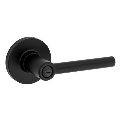 Safe Lock SL4000 Reminy Privacy Lever, Push Button Inside, Round Rose, Round Corner Adjustable Latch, Round Corner Strike, Matte Black
