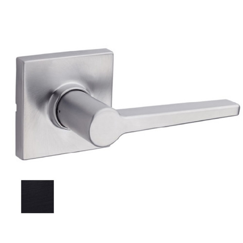 Safe Lock SL4000 Daylon Privacy Lever, Square Rose, Round Corner Adjustable Latch, Round Corner Strike, Matte Black
