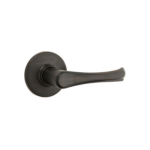 Safe Lock SL1000 Grapevine Passage Lever, Round Rose, Round Corner Adjustable Latch, Round Corner Strike, Matte Black