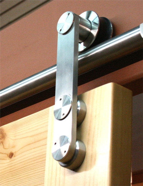 Orca Hardware Round Track Drop Hanger Only, Steel, Satin Stainless