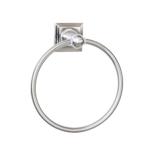 Orca Hardware Harstine Towel Ring, Satin Nickel