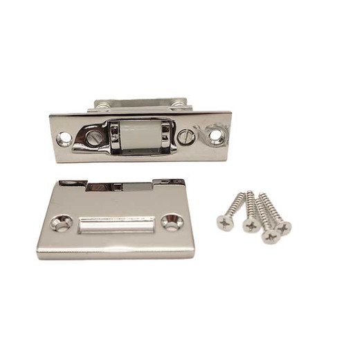 Orca Hardware Adjustable Roller Catch Heavy Duty, Bright Polished Chrome