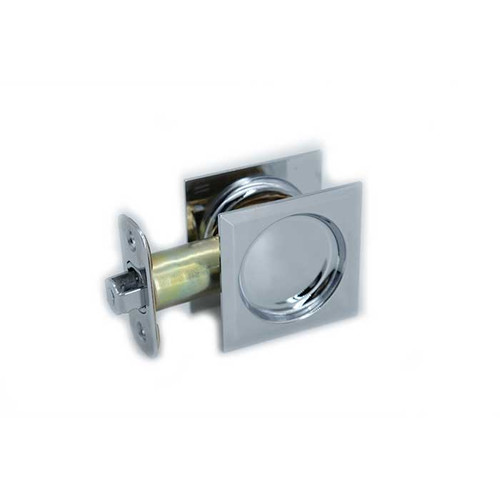 Orca Hardware Pocket Door Latch Lock, Square, Passage Function, Bright Polished Chrome Orca Hardware Pocket Door Latch Lock, Square, Passage Function, Bright Polished Chrome