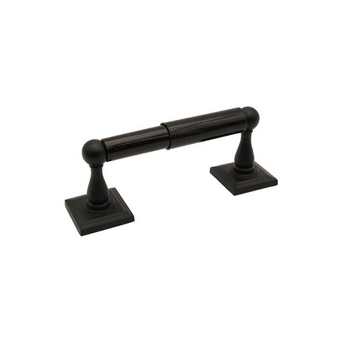 Orca Hardware Harstine Toilet Paper Holder W/Plastic Tube With Plastic, Matte Black