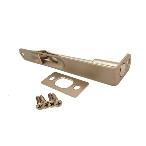 Orca Hardware 6" Flush Bolt With Round Corners, Satin Nickel